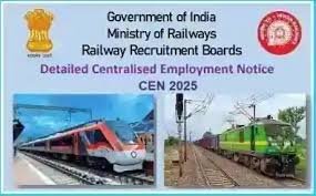 Indian Railways Centralised Employment Recruitment 2025